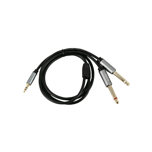 koda essential Stereo Breakout Cable, 3.5mm TRS to Dual 1/4 inch Dual TS, 3ft