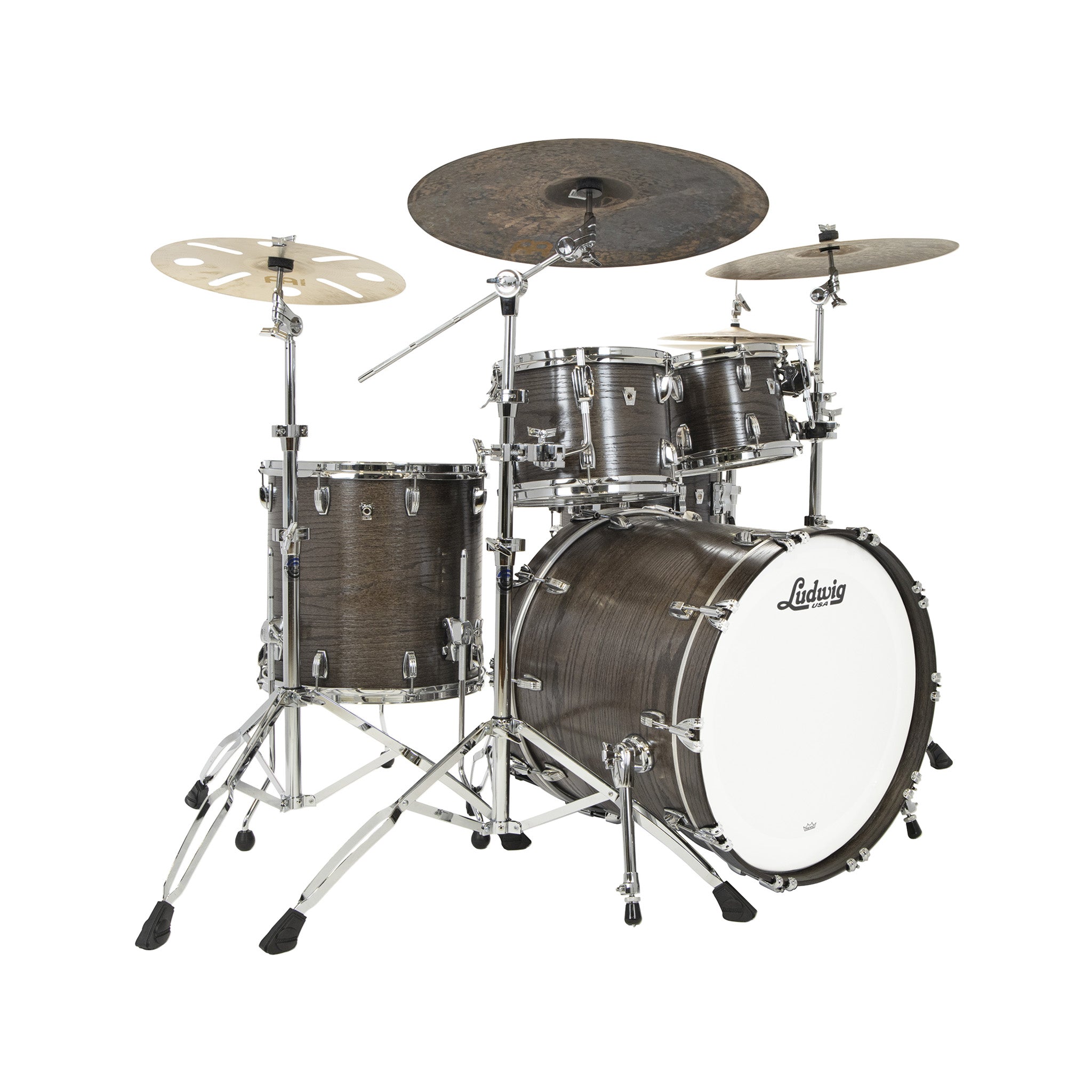 Ludwig L7482AXSK Classic Oak 4-Piece MOD Drum Kit (22B+12T+10T+16F), Smoke