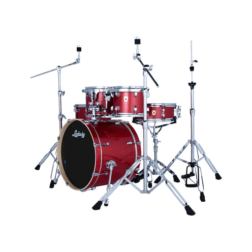 Ludwig LE5200C2 Evolution 5pcs Drum Kit w/Hardware, Crimson Sparkle