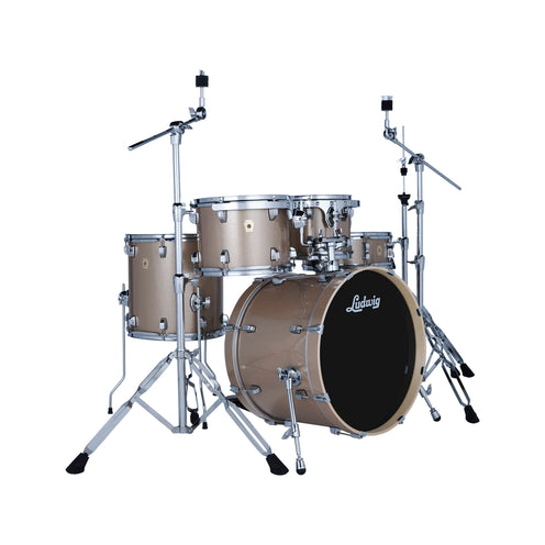 Ludwig LE5200C3 Evolution 5pcs Drum Kit w/Hardware, Prosecco Sparkle