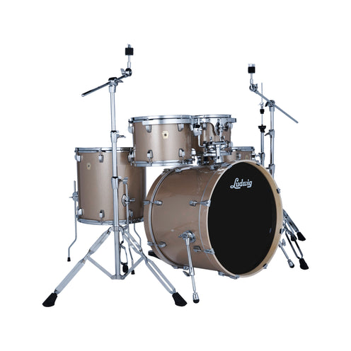 Ludwig LE5220C3 Evolution 5pcs Drum Kit w/Hardware, Prosecco Sparkle
