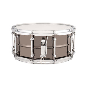 Ludwig LU0814C 8x14inch Universal Brass Snare, Black Nickel Plated Shell, Chrome Hardware