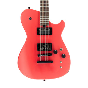 Manson Guitar Works MB-1 New Era Sustainiac Electric Guitar, RW FB, Satin Fire Red