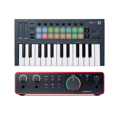 Novation FLkey Mini 25-key w/ Scarlett 2i2 4th Gen Bundle