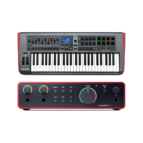 Novation Impulse 49 w/ Scarlett 2i2 4th Gen Bundle