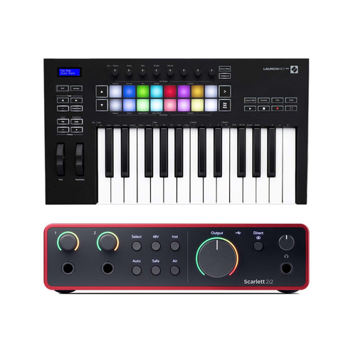 Novation Launchkey 25 MK3 w/ Scarlett 2i2 4th Gen Bundle