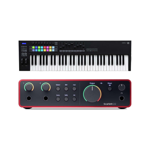 Novation Launchkey 61 MK3 w/ Scarlett 2i2 4th Gen Bundle