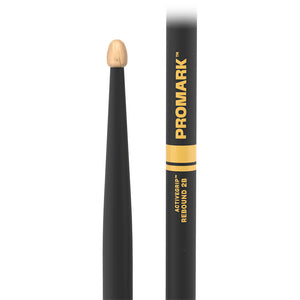 Promark R2BAG Rebound 2B ActiveGrip Hickory Drumstick, Acorn Tip