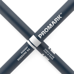 Promark RBH565AW-BLUE Rebound 5A .565 Hickory Acorn Wood Tip Drumstick, Blue