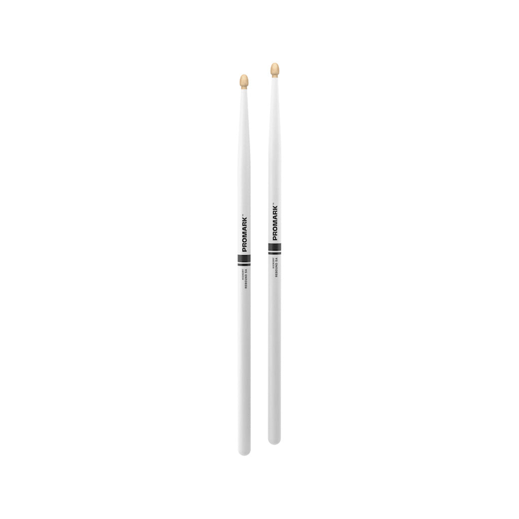 Promark RBH565AW-WHITE Rebound 5A .565 Hickory Acorn Wood Tip Drumstick, White