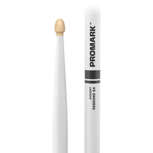 Promark RBH565AW-WHITE Rebound 5A .565 Hickory Acorn Wood Tip Drumstick, White
