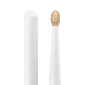 Promark RBH565AW-WHITE Rebound 5A .565 Hickory Acorn Wood Tip Drumstick, White