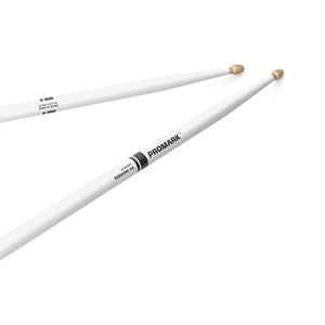Promark RBH565AW-WHITE Rebound 5A .565 Hickory Acorn Wood Tip Drumstick, White