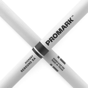 Promark RBH565AW-WHITE Rebound 5A .565 Hickory Acorn Wood Tip Drumstick, White