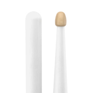Promark RBH595AW Rebound 5B .595 Hickory Acorn Wood Tip Drumstick, White