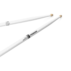 Promark RBH595AW Rebound 5B .595 Hickory Acorn Wood Tip Drumstick, White
