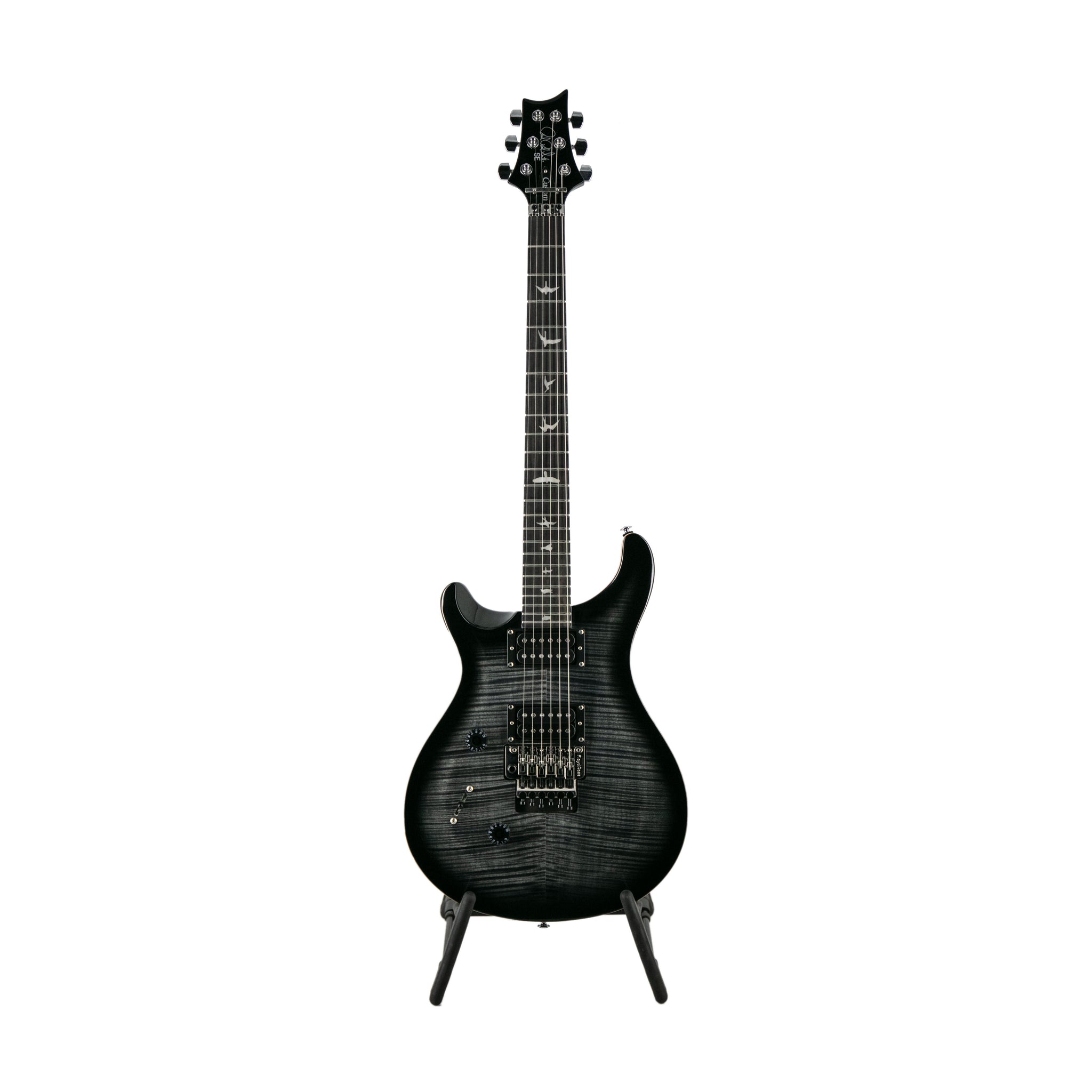 PRS SE Custom 24 Floyd Left-Handed Electric Guitar, Charcoal Burst