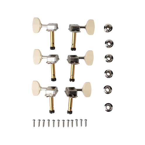 PRS Vintage Style Phase III Shaft Tuner w/Wing Button, Set of 6, Nickel