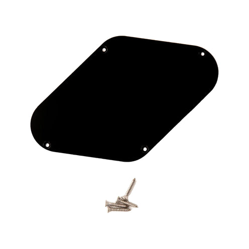PRS SE Plastic Bevel Cut Cover Plate, Black Parallelogram, Small