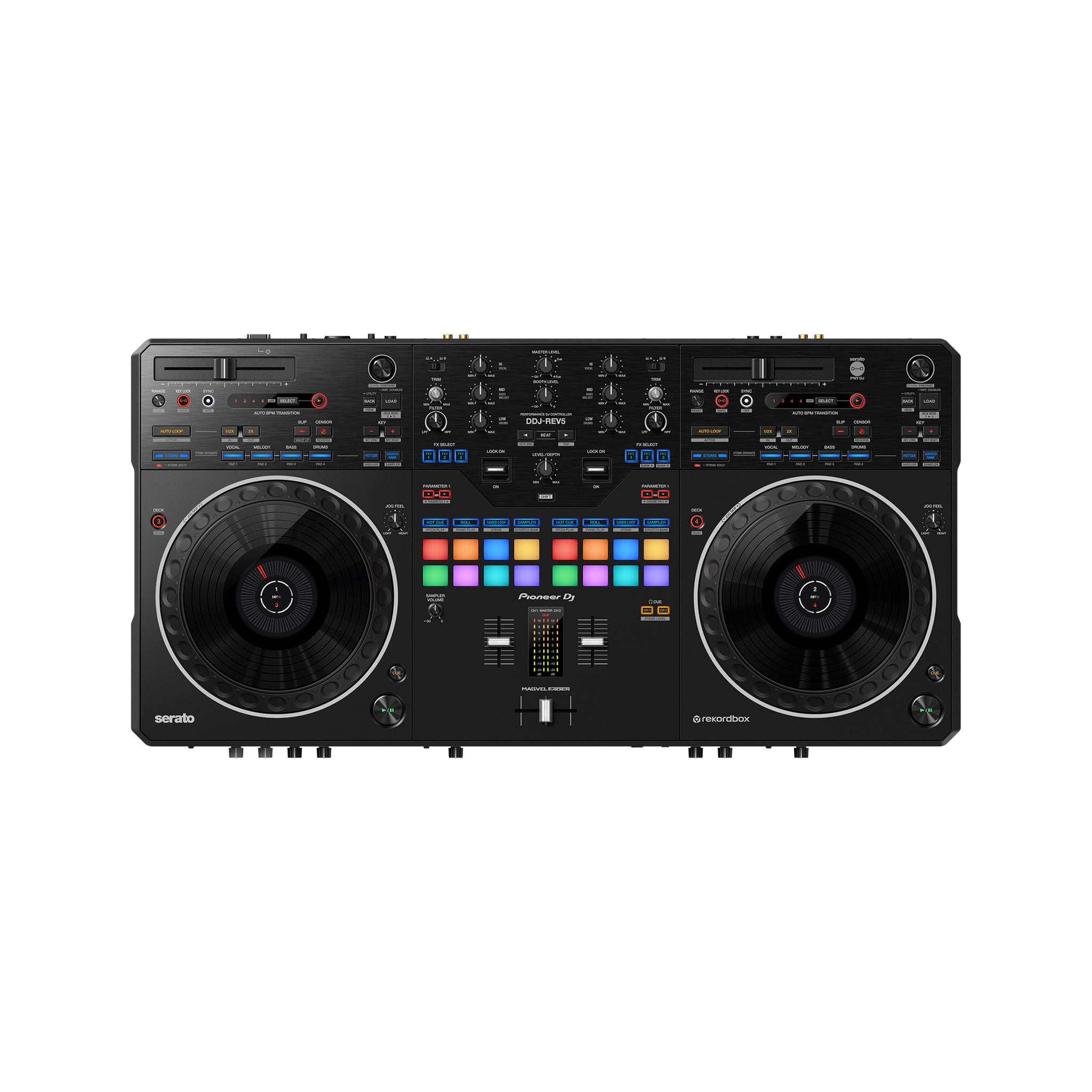Pioneer DDJ-REV5 Scratch-Style 2-Channel Performance DJ Controller, Black