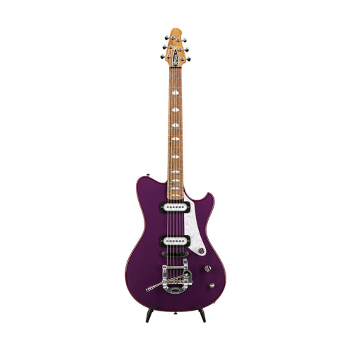 Powers Electric A-Type Select PF42 Camtail Electric Guitar, 2-Tone Aubergine/Ruby Star