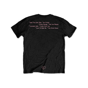Rockoff BlackPink Unisex T-Shirt: The Album, Crown - Back Print, Black