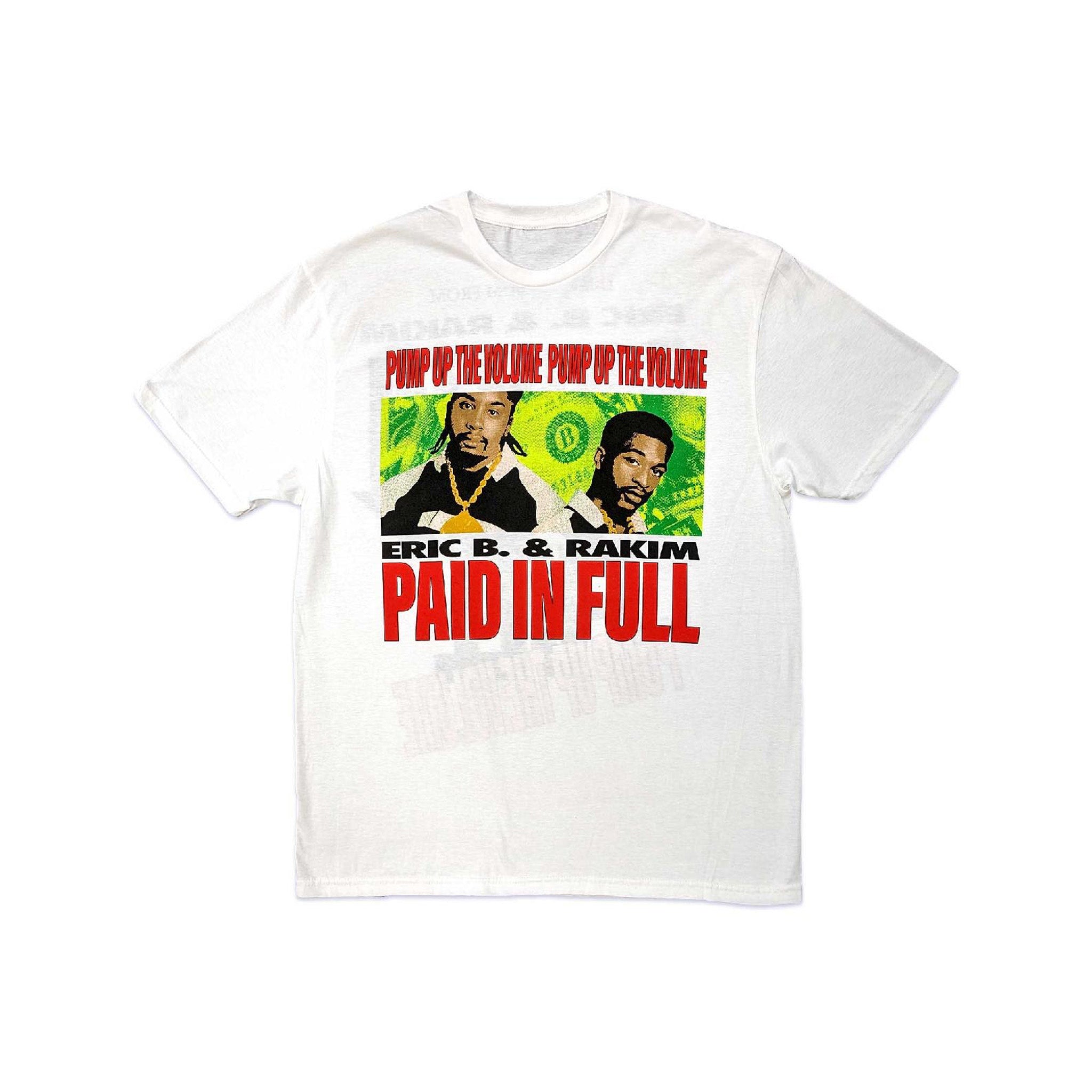 Rockoff Eric B. & Rakim Unisex T-Shirt: Pump Up The Volume, Back Print, White
