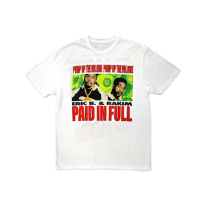 Rockoff Eric B. & Rakim Unisex T-Shirt: Pump Up The Volume, Back Print, White