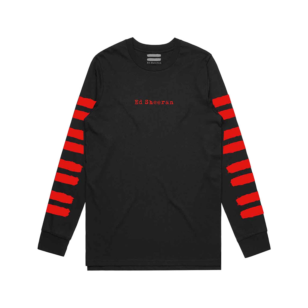 Rockoff Ed Sheeran Unisex Long Sleeve T-Shirt: Equals, Sleeve Print, Black