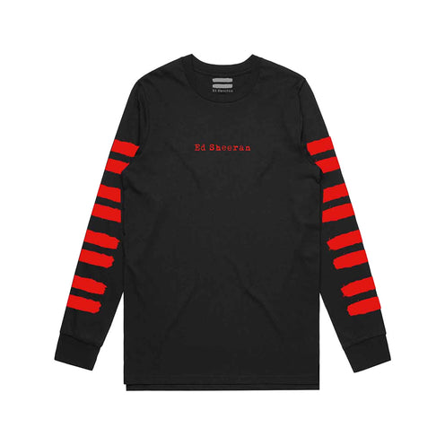 Rockoff Ed Sheeran Unisex Long Sleeve T-Shirt: Equals, Sleeve Print, Black