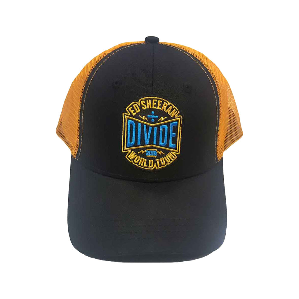 Rockoff Ed Sheeran Unisex Mesh Back Cap: 2019 Divide World Tour, Ex-Tour, Black/White