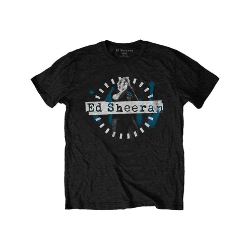 Rockoff Ed Sheeran Unisex T-Shirt: Dashed Stage Photo, Black
