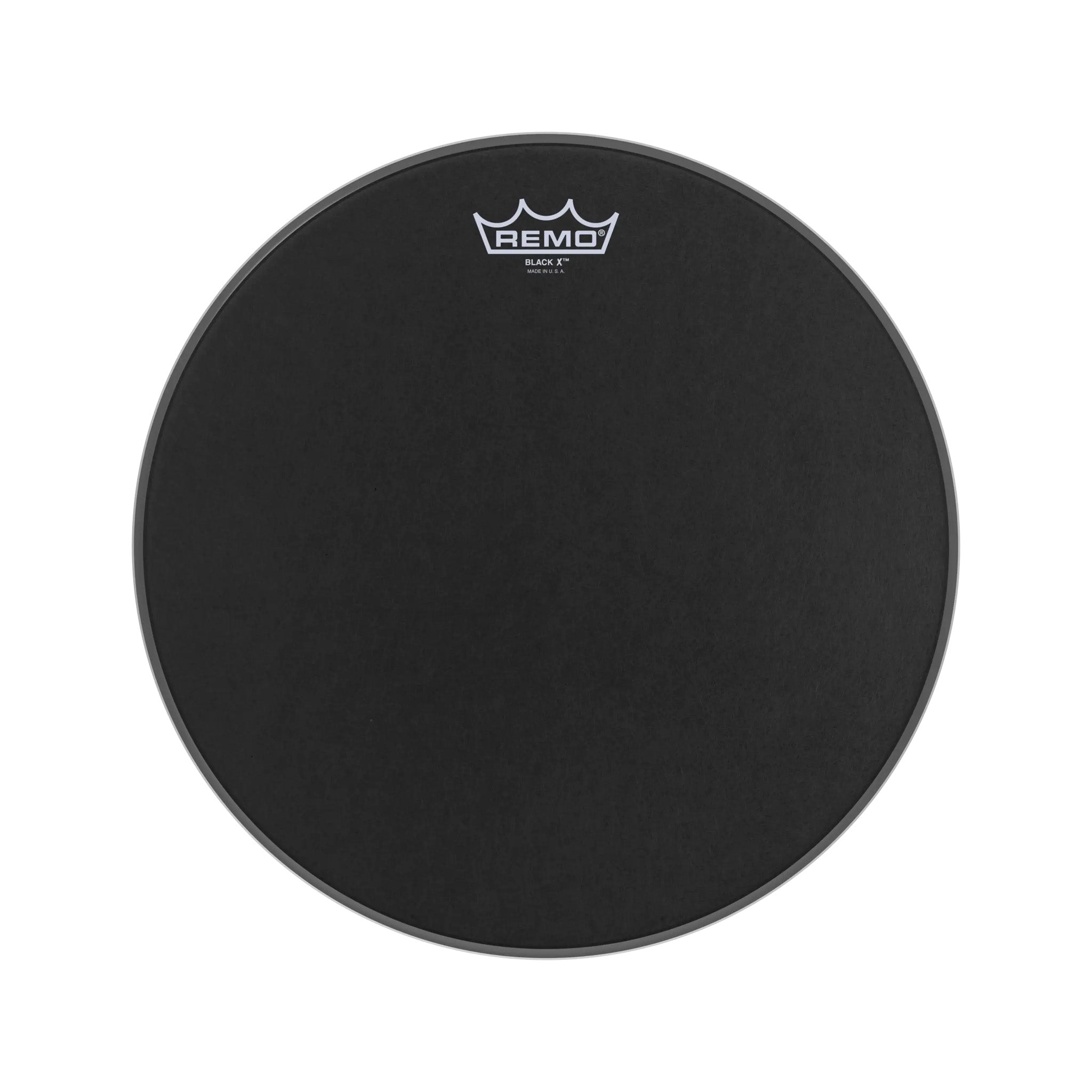 Remo BX-0814-10 14inch Emperor X Black Suede Drum Head, Bottom Black Dot