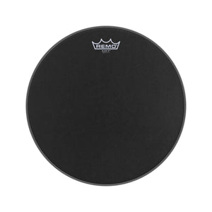 Remo BX-0814-10 14inch Emperor X Black Suede Drum Head, Bottom Black Dot