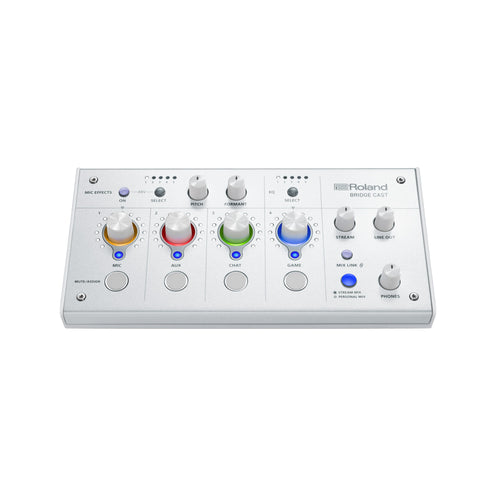 Roland Bridge Cast Dual-bus Gaming Audio Mixer, Ice White