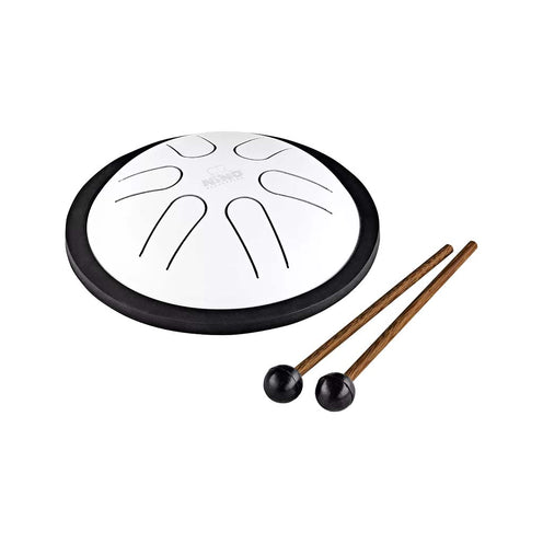 NINO Percussion NINO980R Mini Melody Steel Tongue Drum w/Bag, White