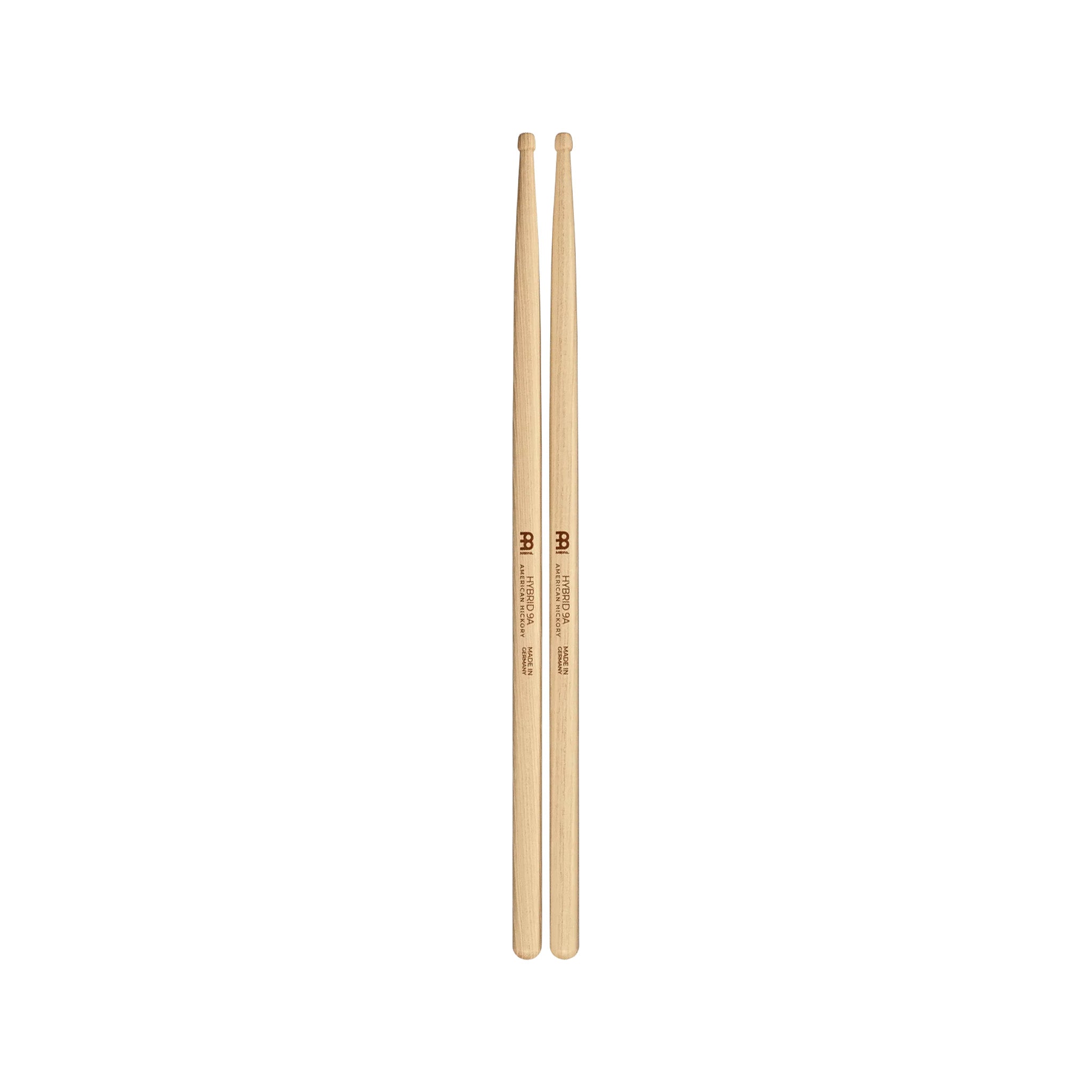 MEINL SB133 Hybrid 9A Hickory Drum Stick, Wood Tip