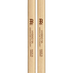 MEINL SB133 Hybrid 9A Hickory Drum Stick, Wood Tip