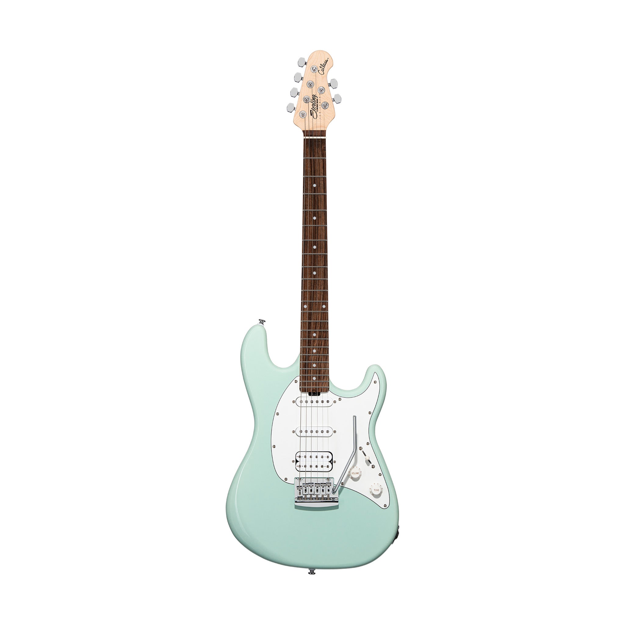 Sterling by Music Man Cutlass HSS Electric Guitar, Laurel FB, Mint Green (CT30HSS-MG-R1)