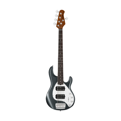 Sterling by Music Man Ray35 HH 5-String Electric Bass Guitar, Charcoal Frost