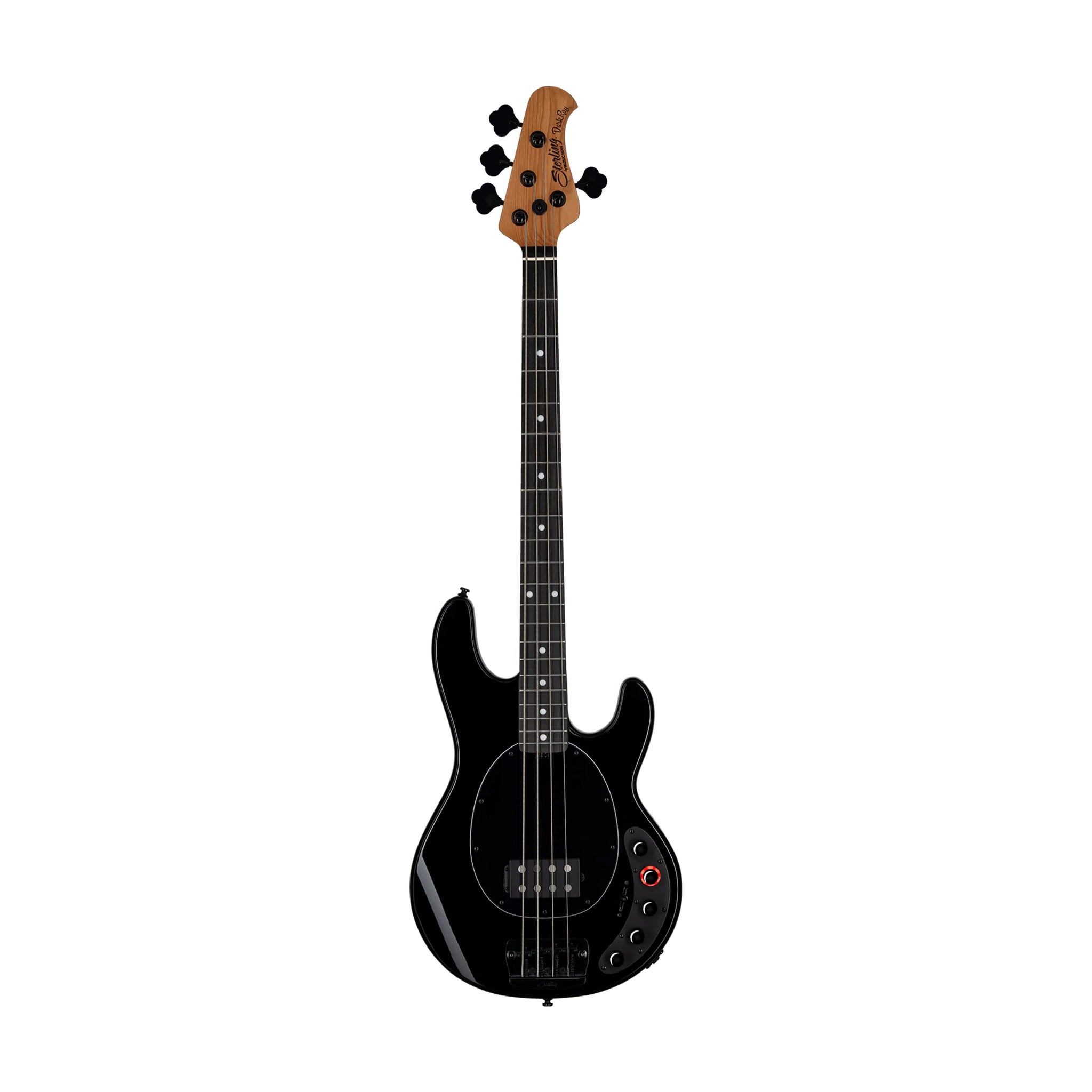 Sterling by Music Man DarkRay Bass Guitar, Ebony FB, Black