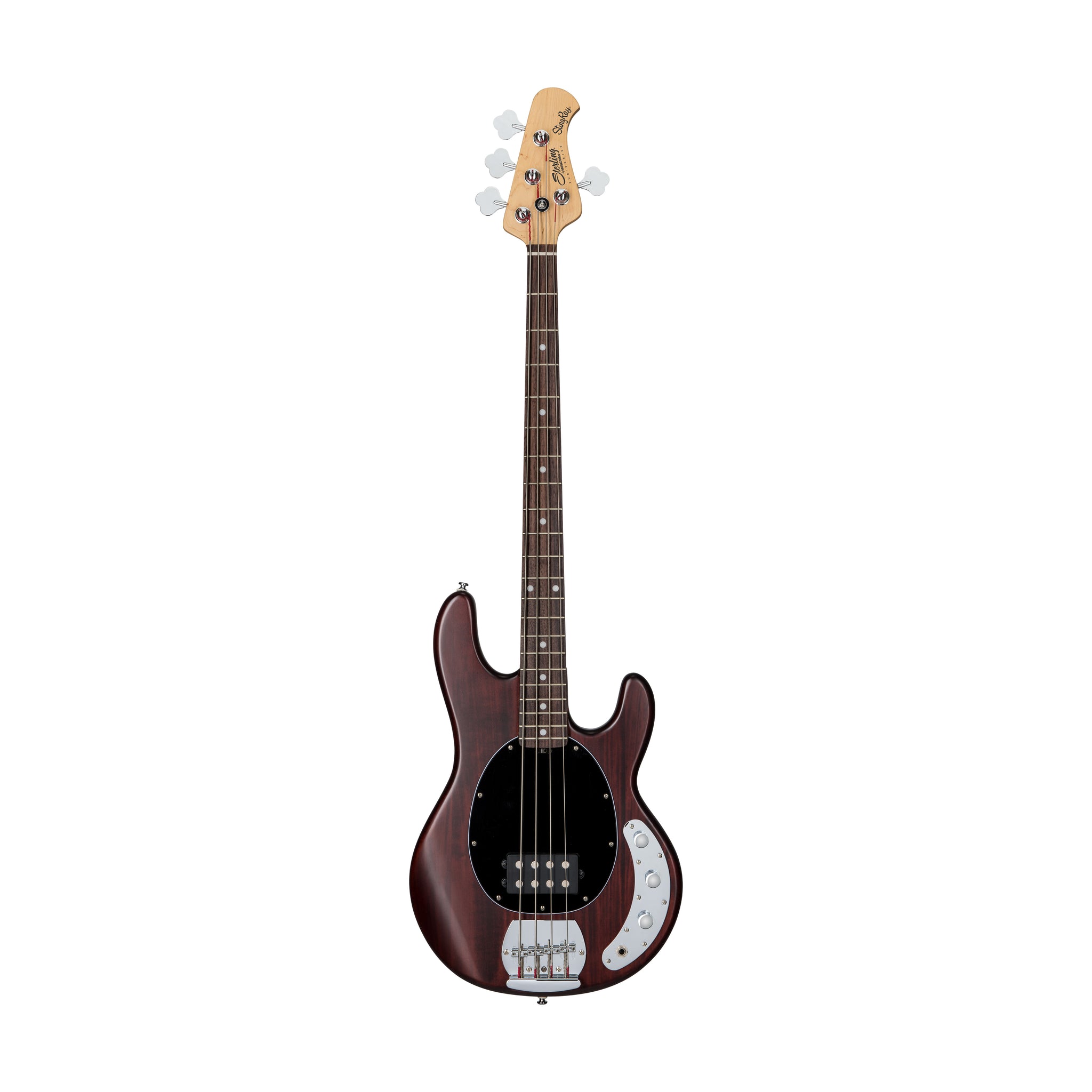 Sterling by Music Man RAY4 StingRay Bass Guitar, Jatoba FB, Walnut Satin (ST-RAY4-WS-J1)