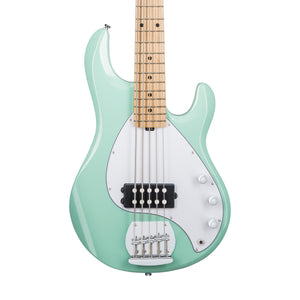 Sterling S.U.B Series RAY5 5-String Electric Bass Guitar, Maple FB, Mint Green