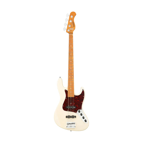 Sadowsky MetroExpress 21-fret Vintage JJ 4-String Bass Guitar, Roasted Maple FB, Olympic White
