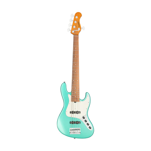 Sadowsky MetroExpress 21-Fret Vintage 5-String J/J Bass, Solid Sage Green Metallic High Polish