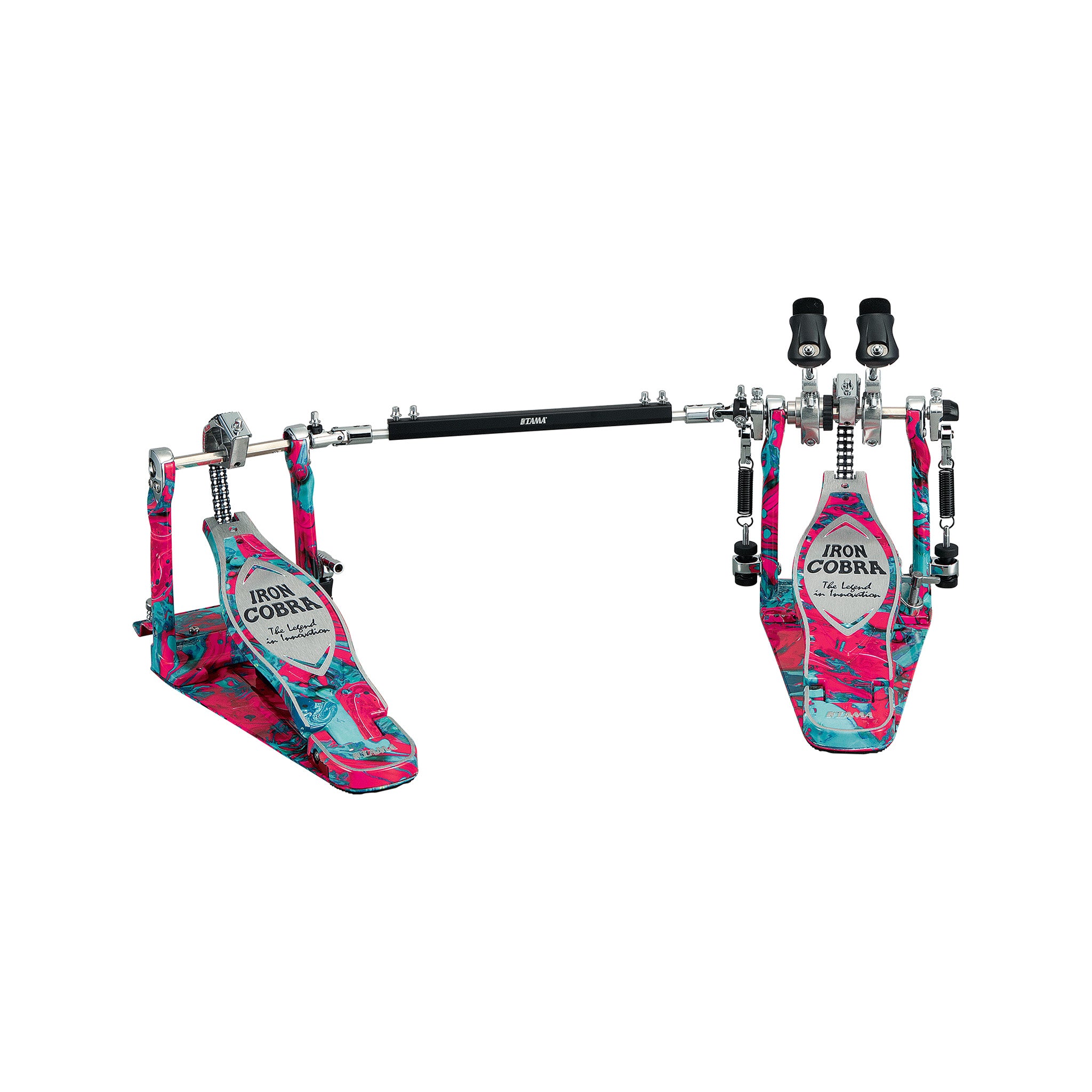 TAMA HP900PWMPR Limited Iron Cobra 900 Marble Psycedelic Rainbow Power Glide Twin Pedal w/Case