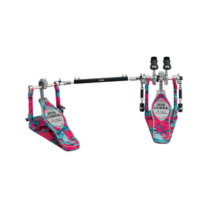 TAMA HP900PWMPR Limited Iron Cobra 900 Marble Psycedelic Rainbow Power Glide Twin Pedal w/Case