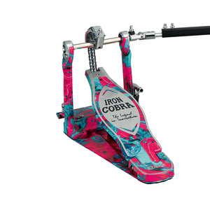 TAMA HP900PWMPR Limited Iron Cobra 900 Marble Psycedelic Rainbow Power Glide Twin Pedal w/Case