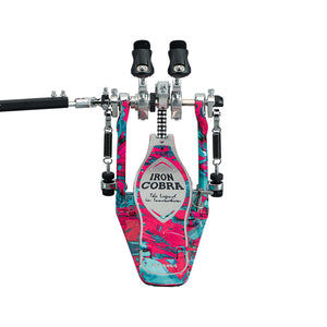 TAMA HP900PWMPR Limited Iron Cobra 900 Marble Psycedelic Rainbow Power Glide Twin Pedal w/Case