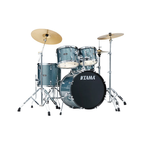 TAMA ST50H6C-SEM Stagestar 5-Piece Drum Kit w/ Hardware+Throne+Cymbals, Sea Blue Mist